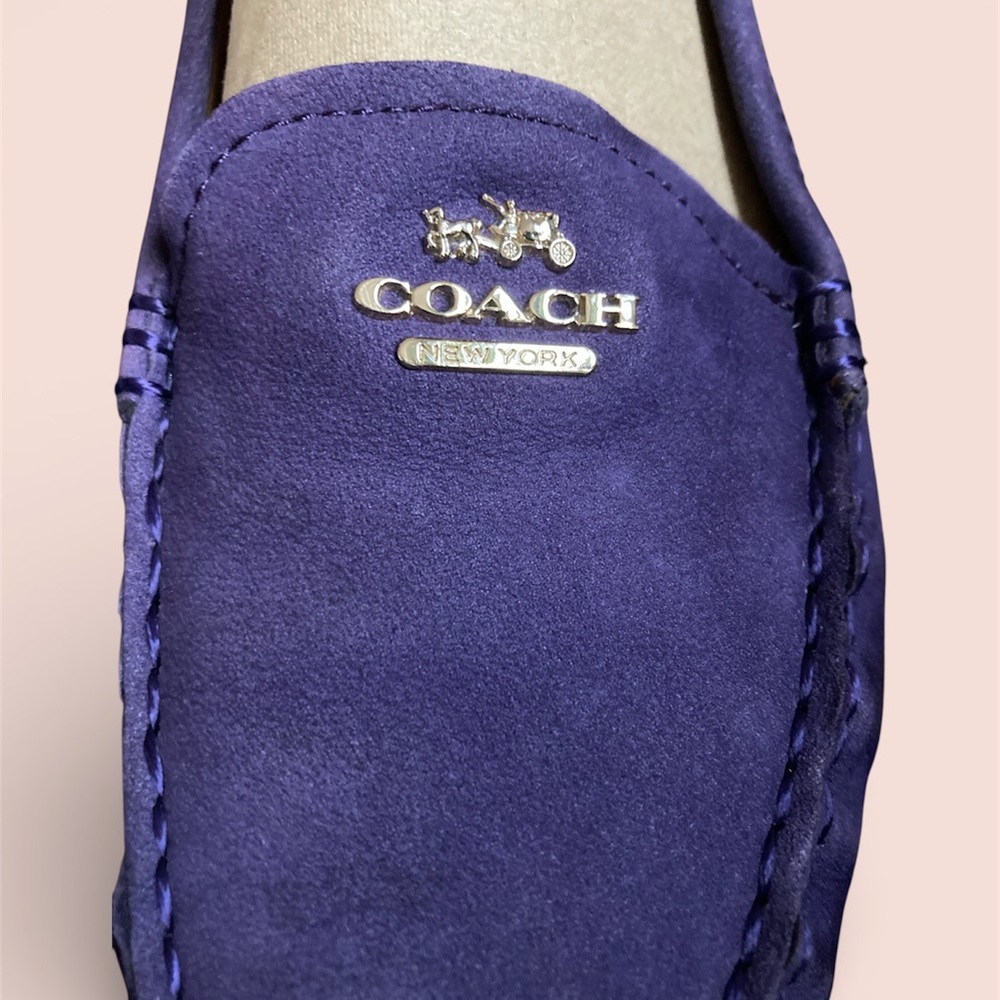 Coach Nancy Nubuck Violet Driving Loafers 8.5 EUC - Picture 6 of 8